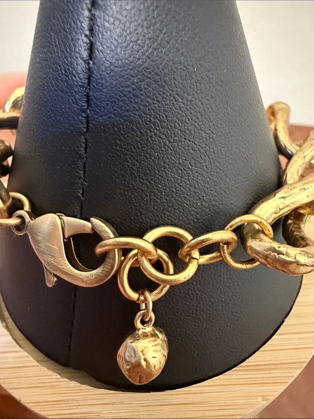 Large Gold Tone Chunky Chain Bracelet